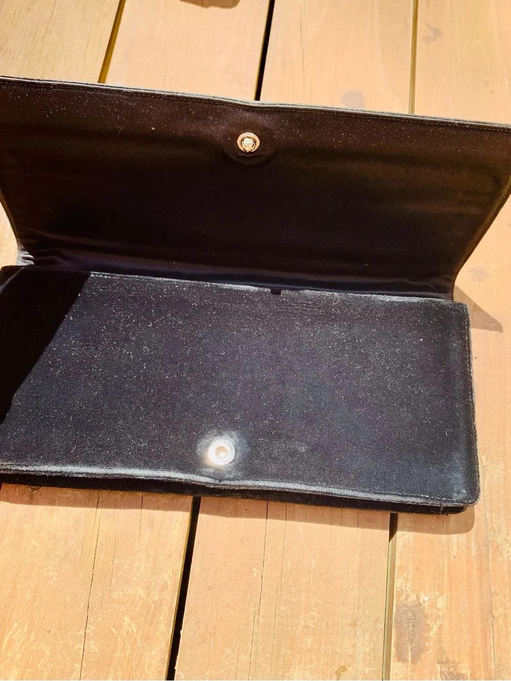 Black Velvet Rhinestone Crystal Clutch